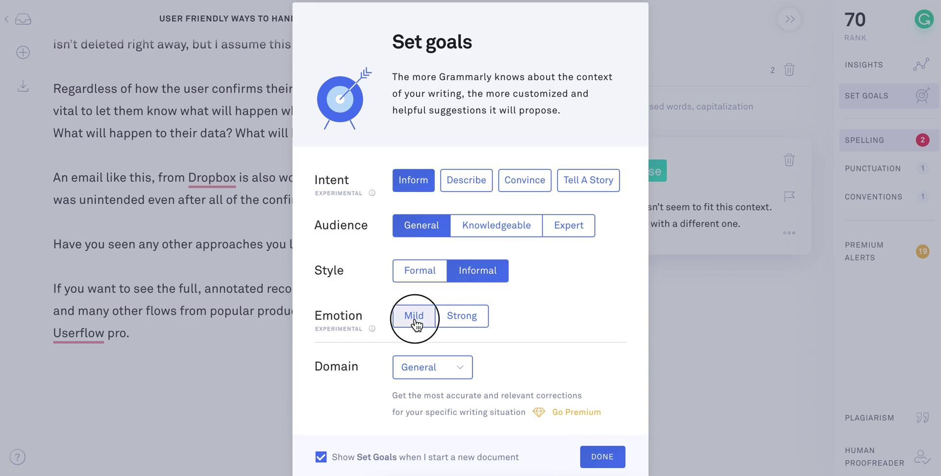Creating a document screenshot