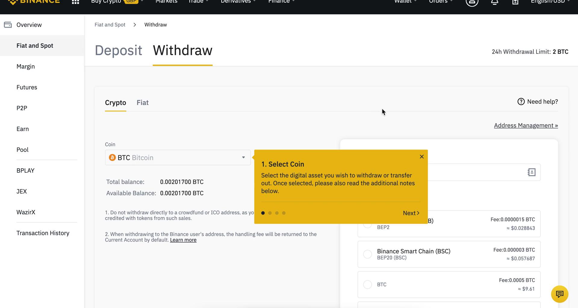Sending currency on Binance video thumbnail