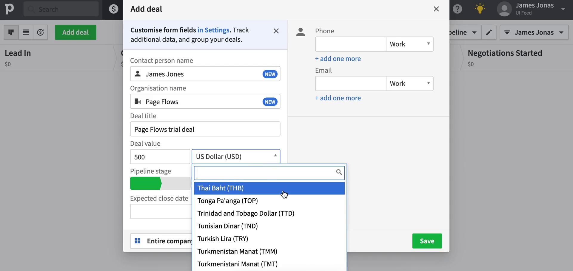 Adding a deal on Pipedrive video thumbnail