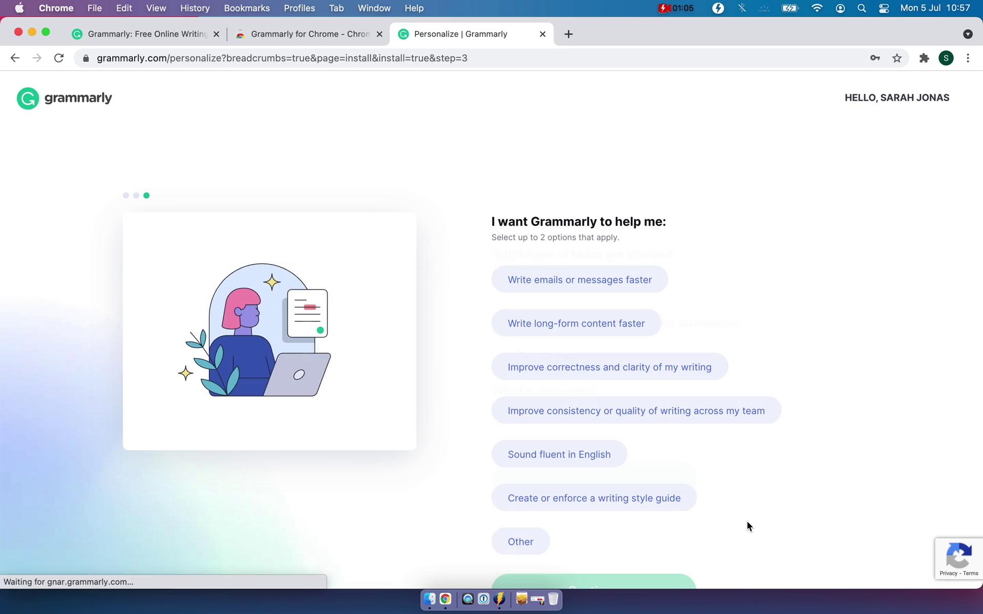 Onboarding screenshot
