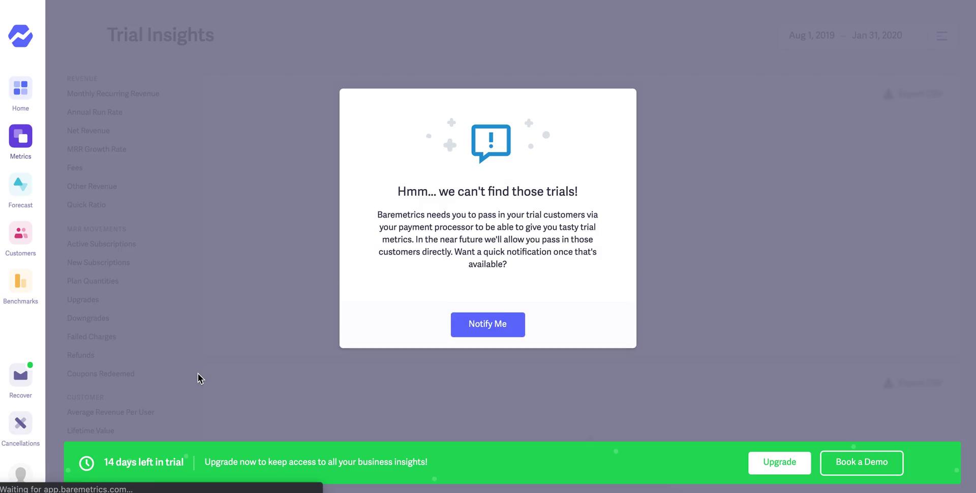 Analytics/Stats on Baremetrics video thumbnail