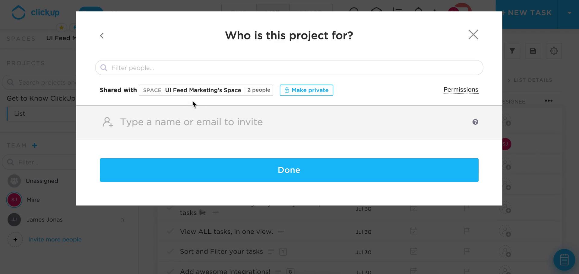 Creating a project on ClickUp video thumbnail