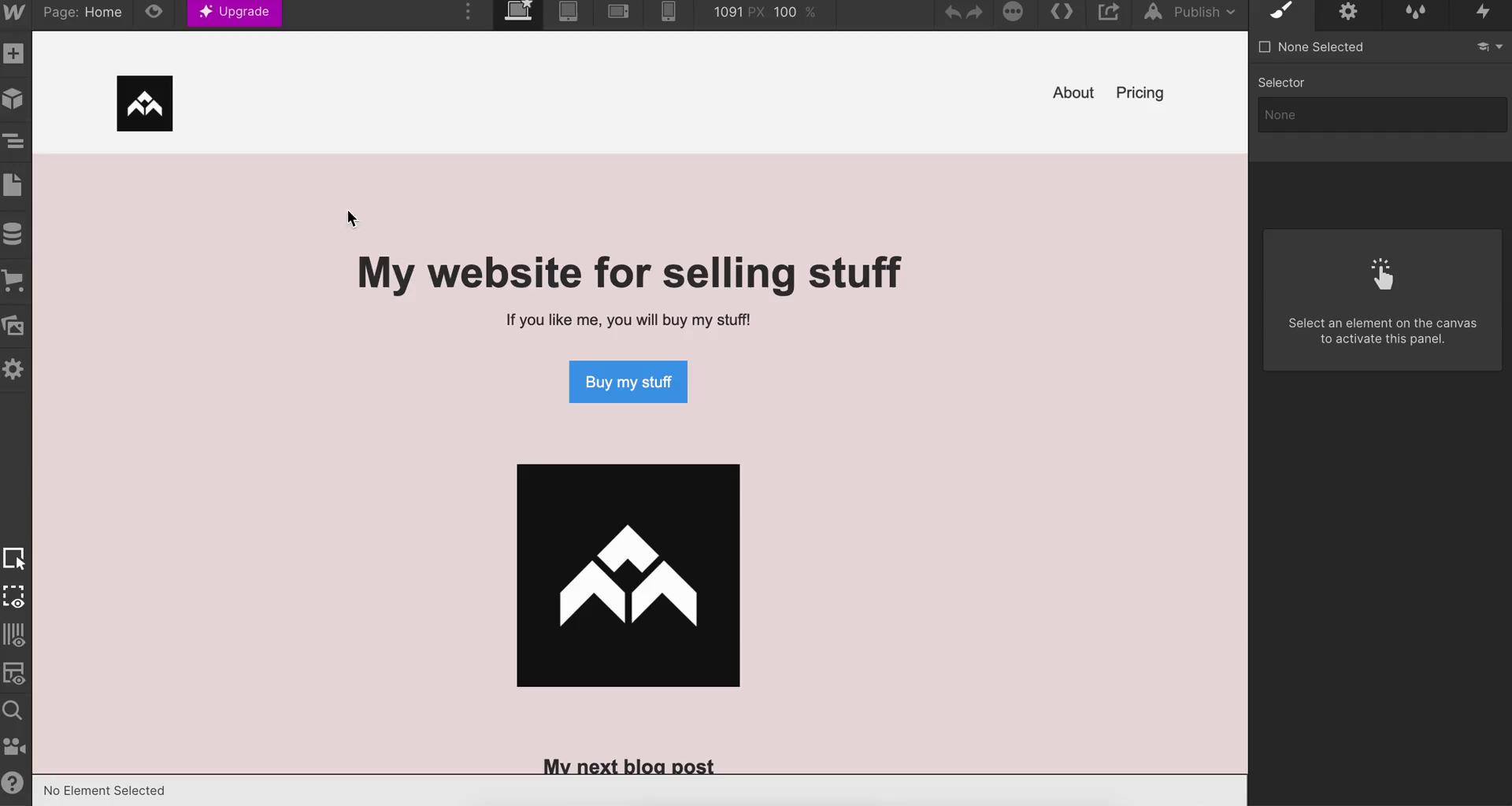 Creating a post on Webflow video thumbnail