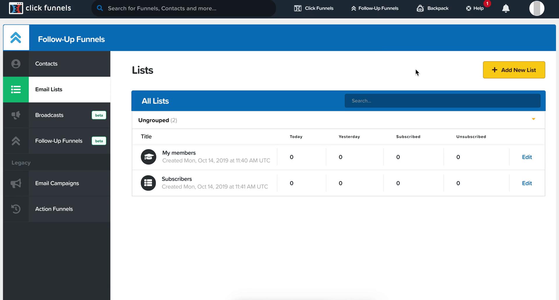 Creating an email list on ClickFunnels video thumbnail