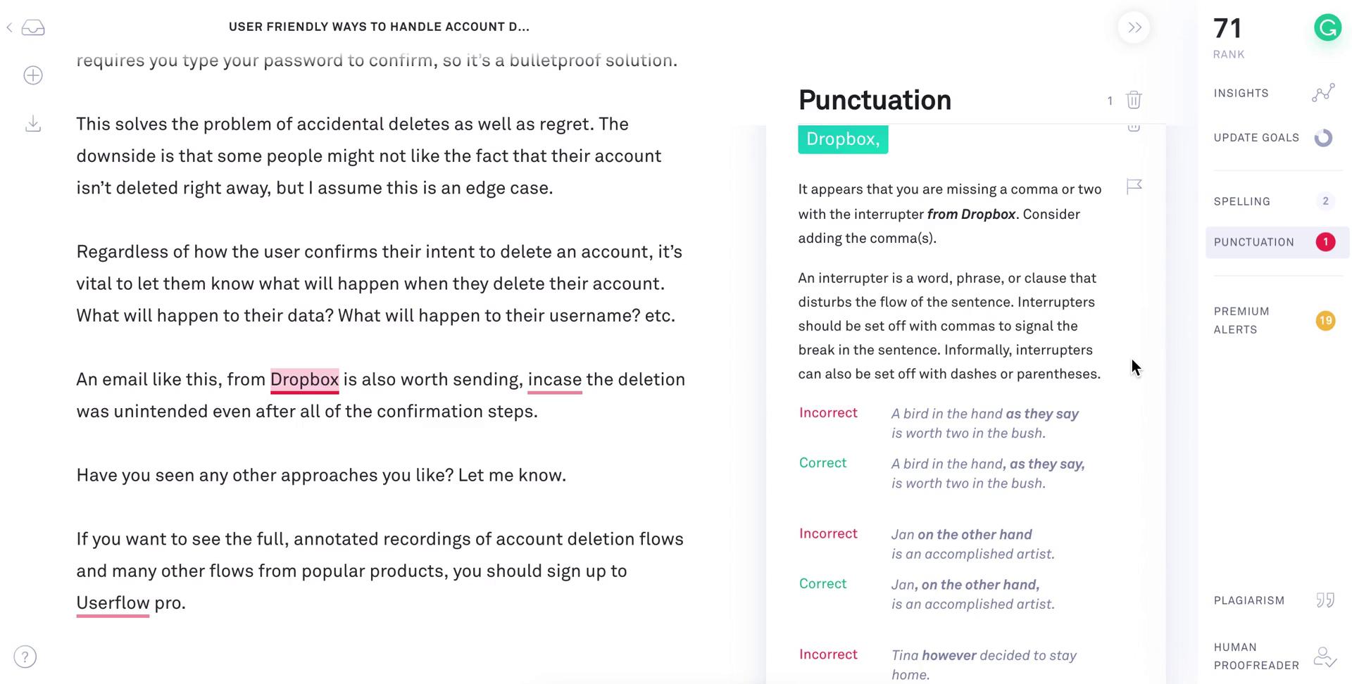 Creating a document screenshot