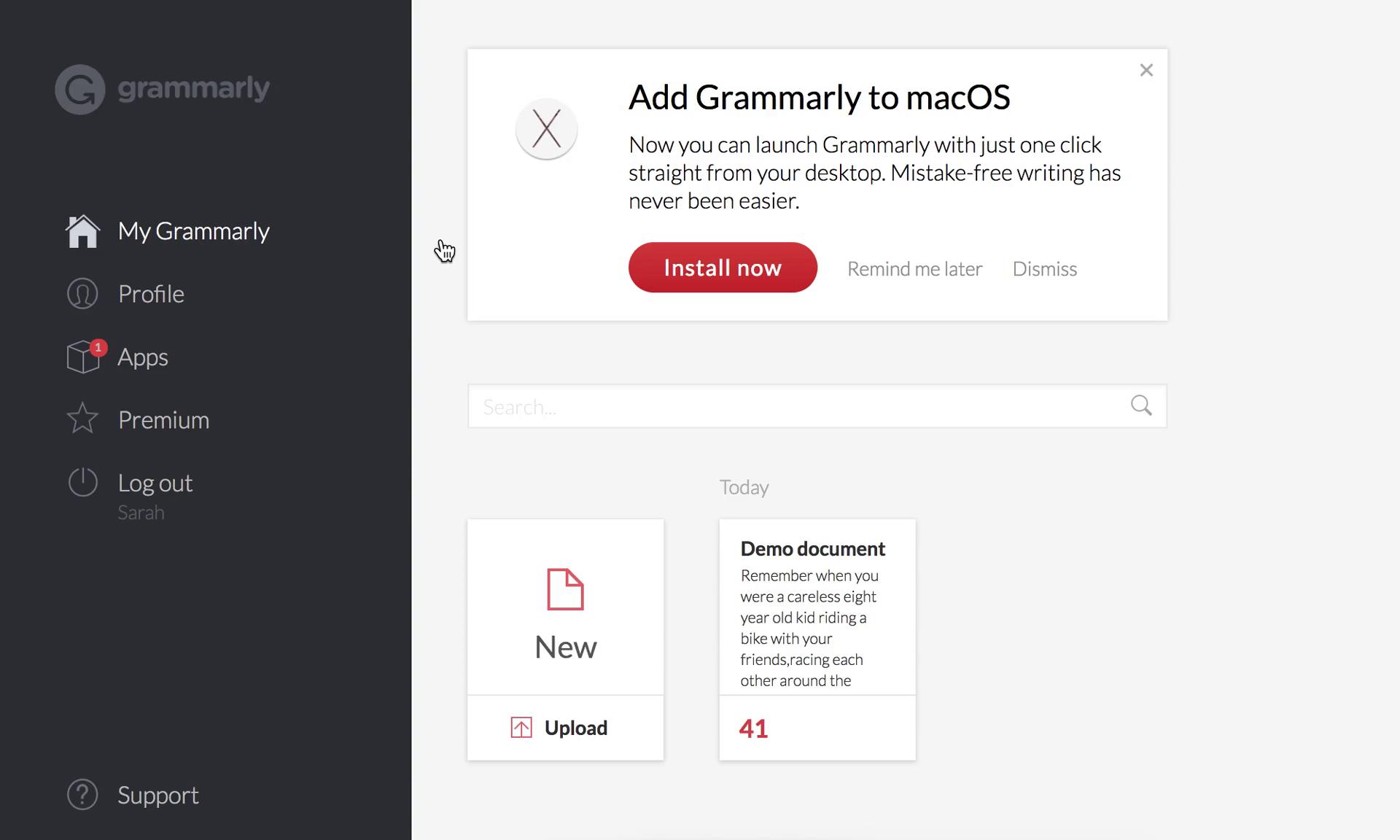Onboarding screenshot