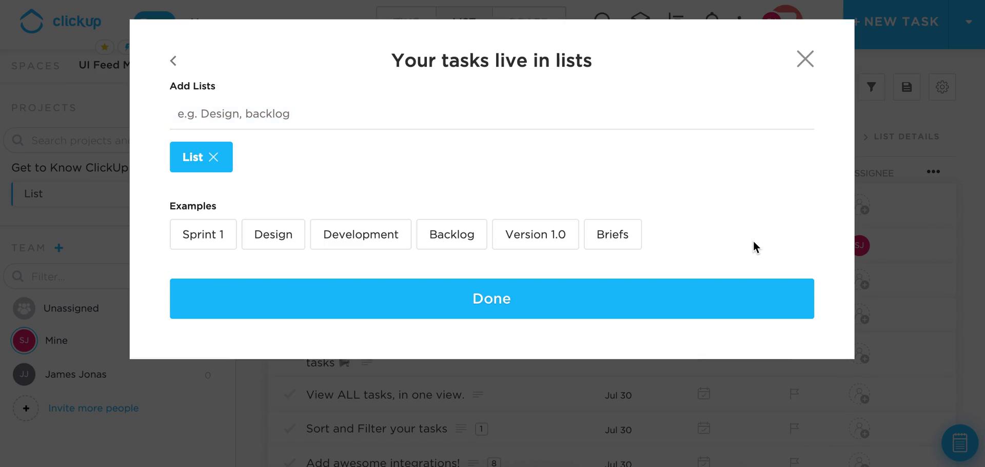 Creating a project on ClickUp video thumbnail