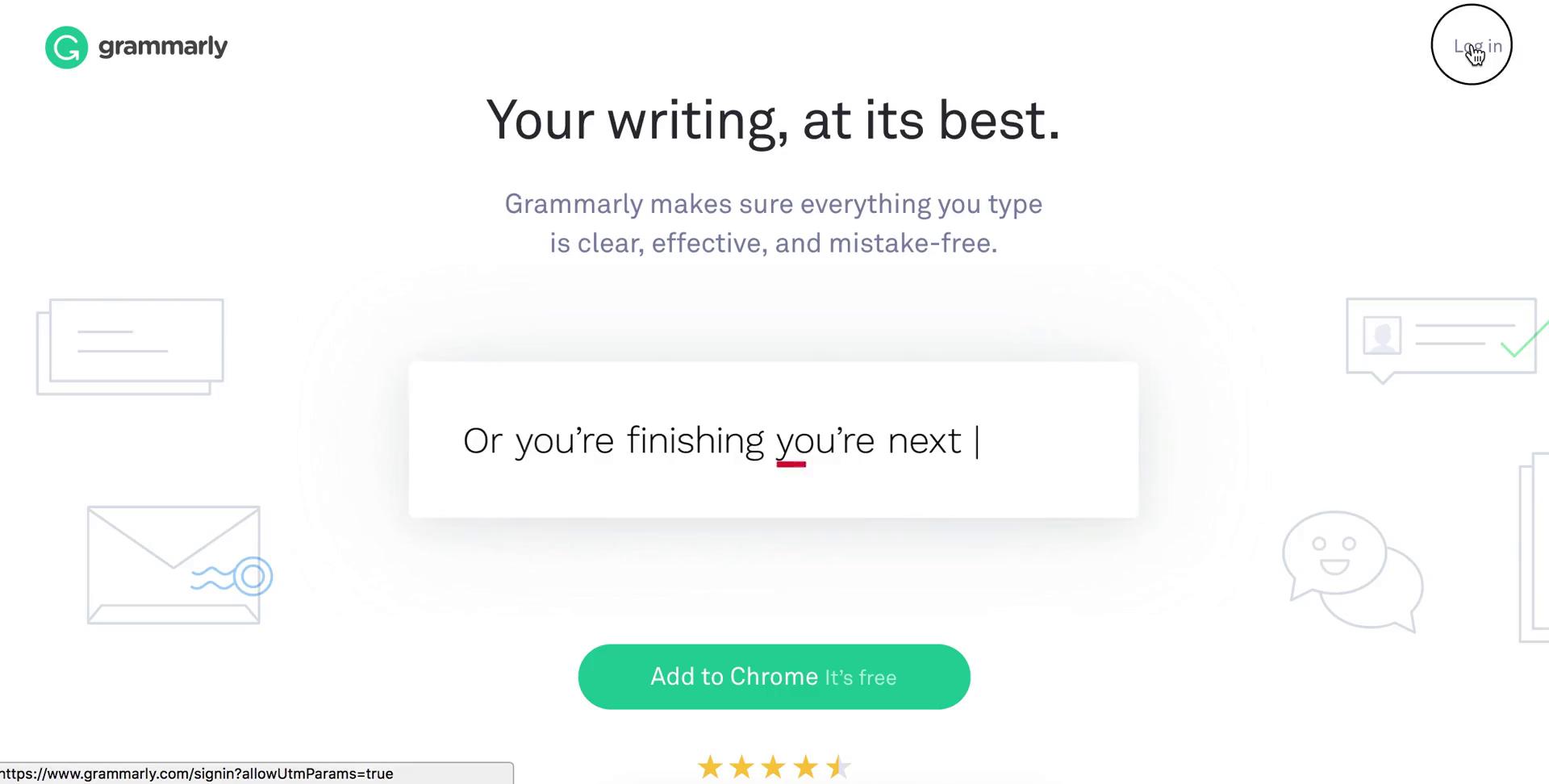 Password reset screenshot