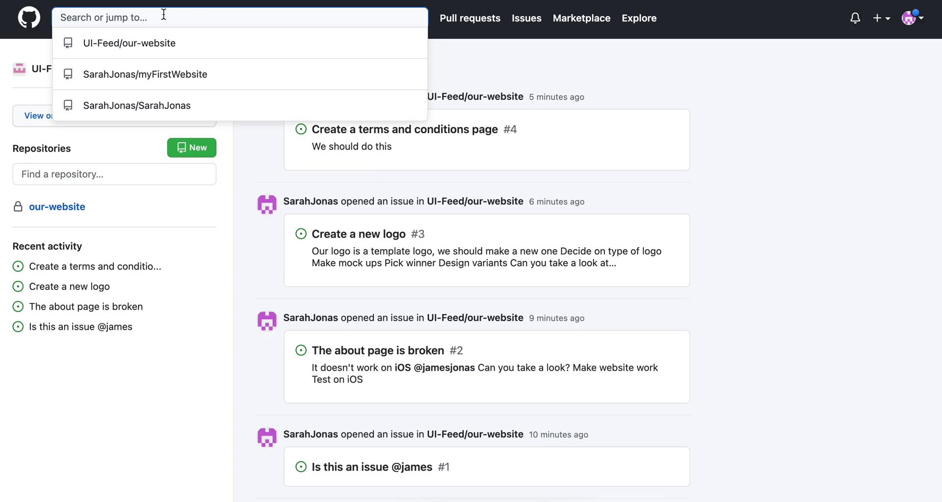 General browsing on GitHub video thumbnail