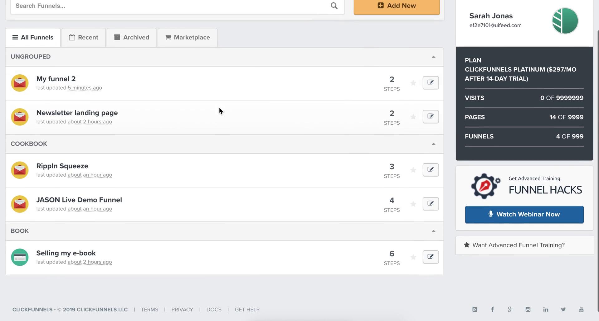 Split testing on ClickFunnels video thumbnail