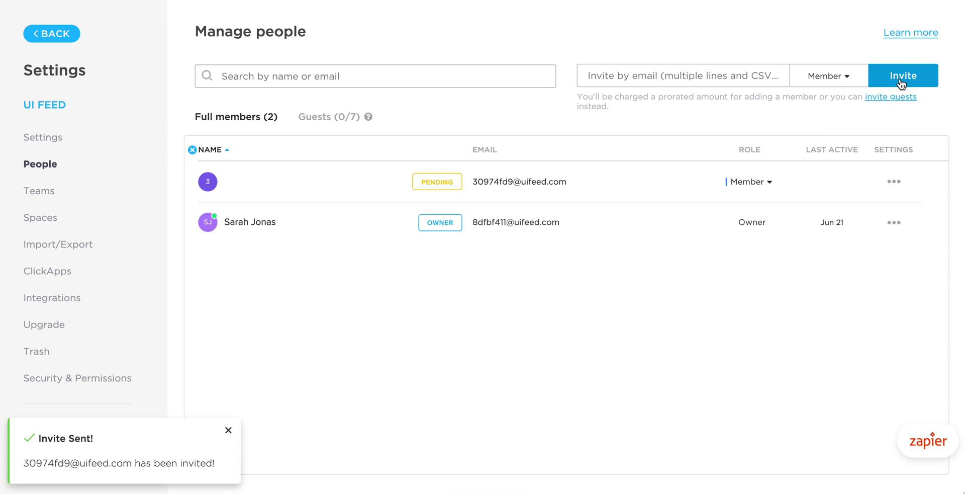 Inviting people on ClickUp video thumbnail