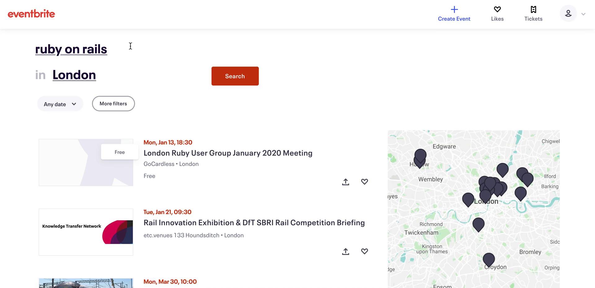 Searching on Eventbrite video thumbnail