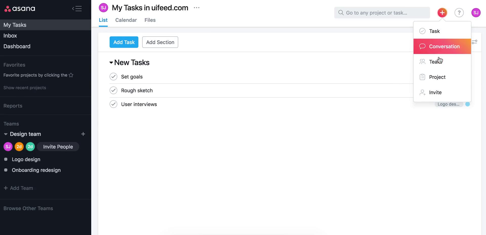 Creating a project on Asana video thumbnail