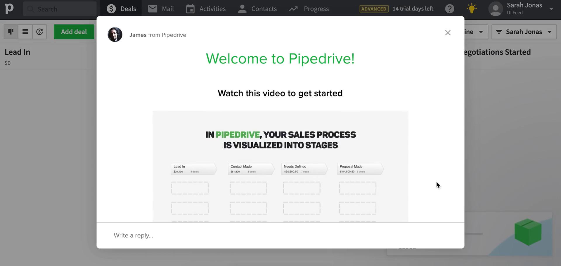 Accepting an invite on Pipedrive video thumbnail