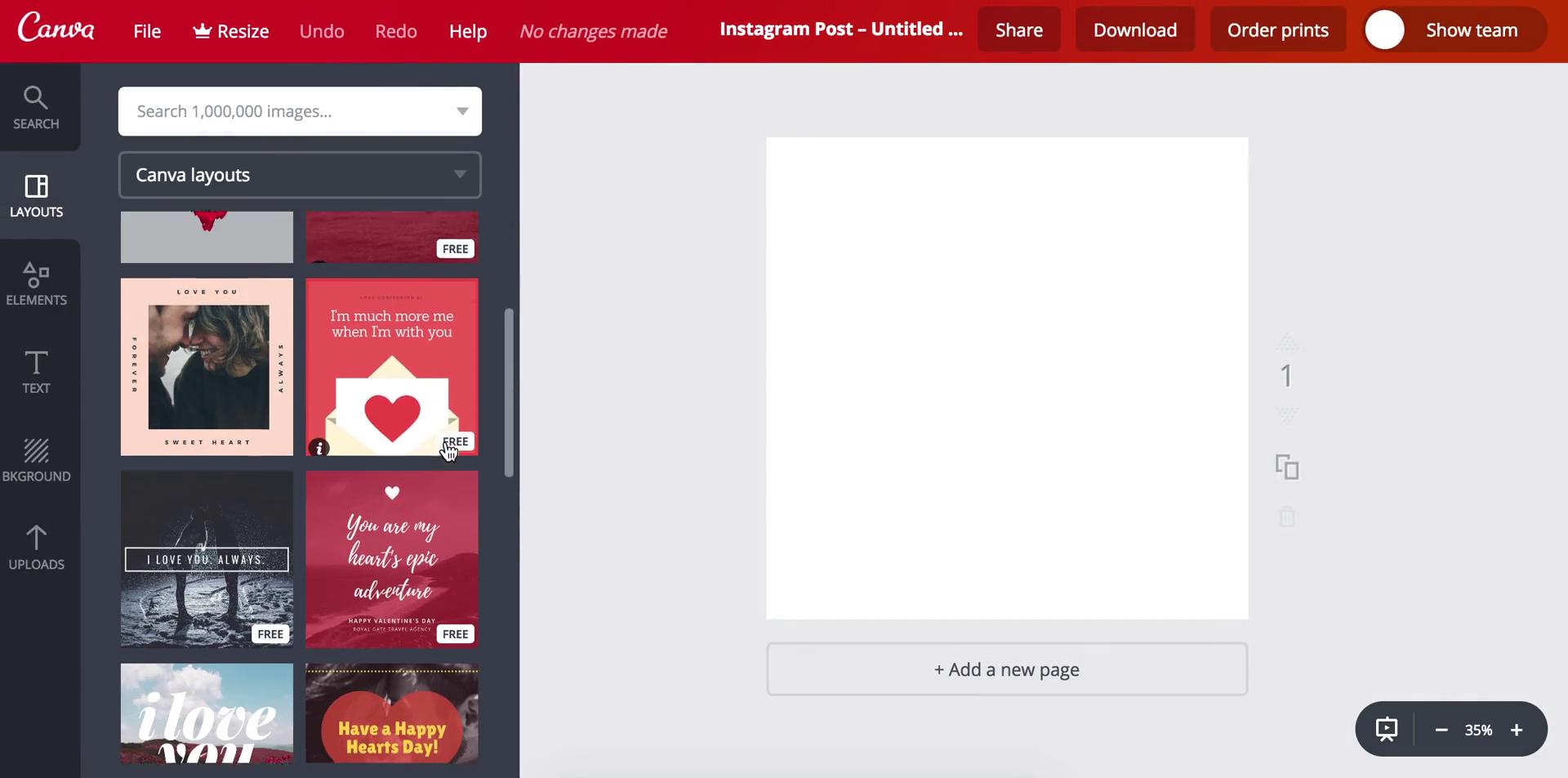 Creating a design screenshot