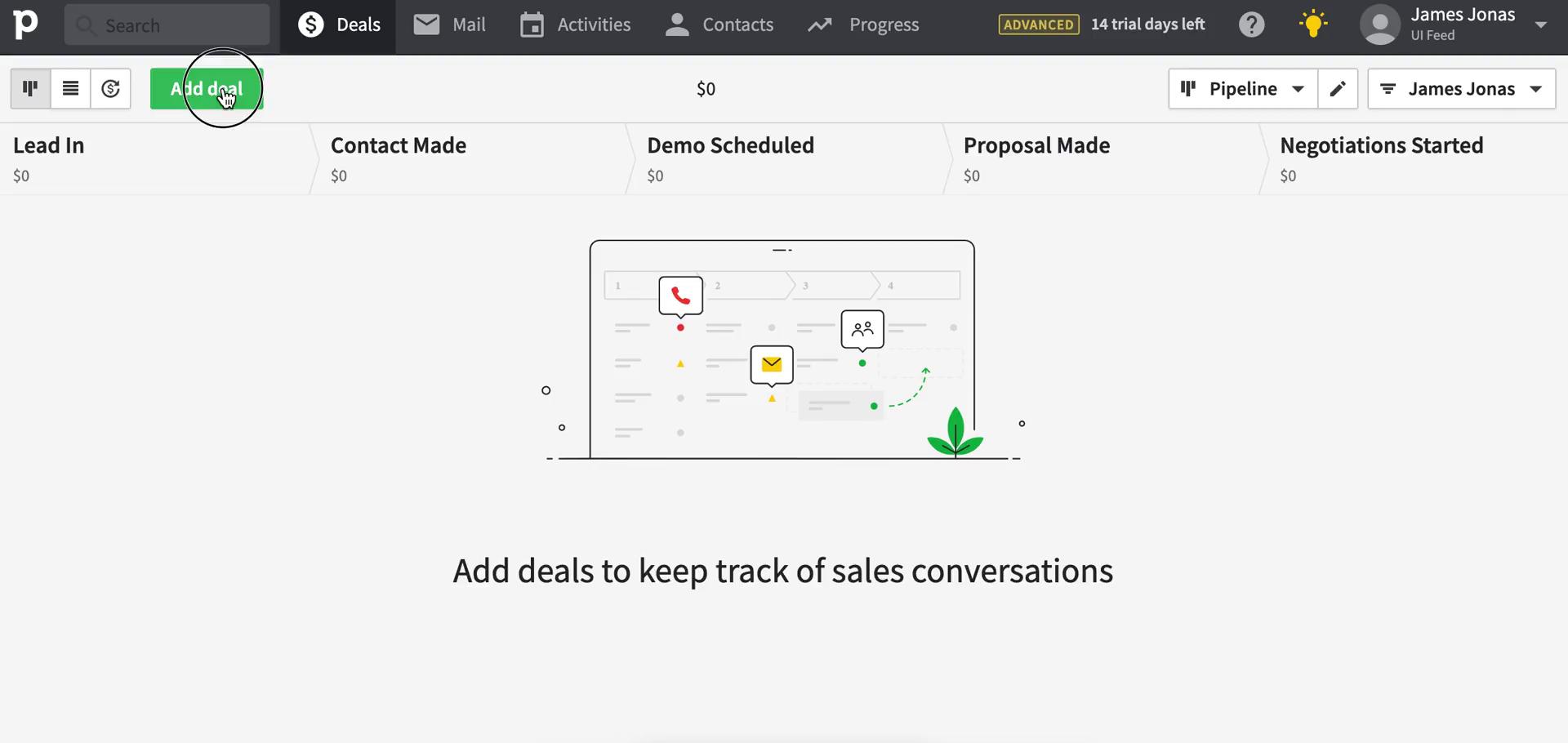 Adding a deal on Pipedrive video thumbnail