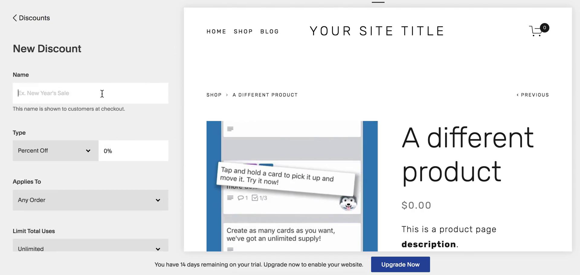 Creating a discount code on Squarespace video thumbnail