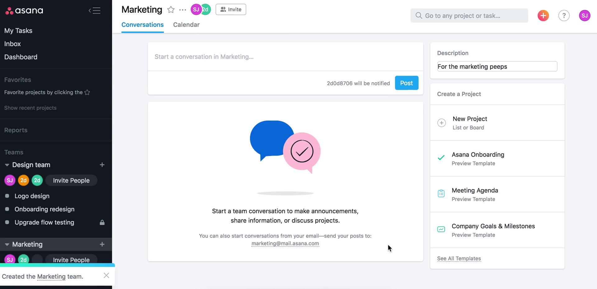 Creating a group on Asana video thumbnail