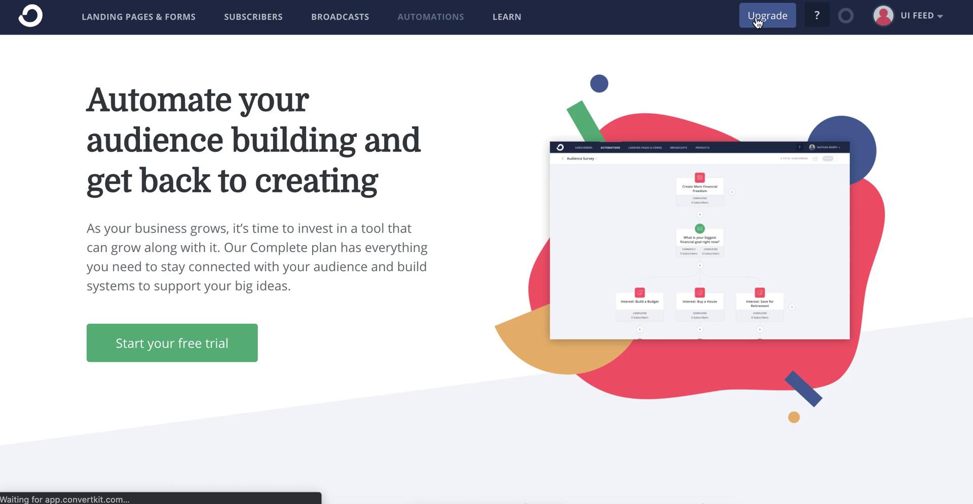Upgrading your account on ConvertKit video thumbnail