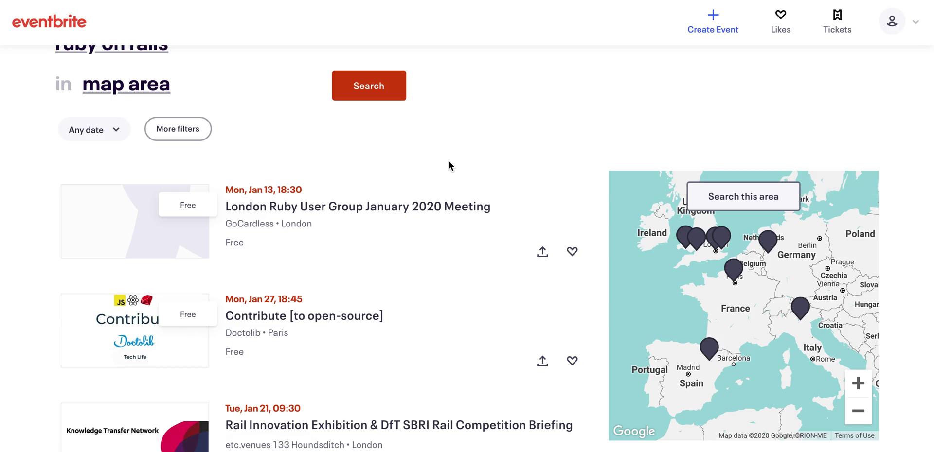 Searching on Eventbrite video thumbnail