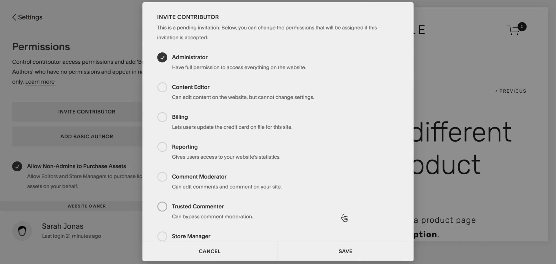 Inviting people on Squarespace video thumbnail