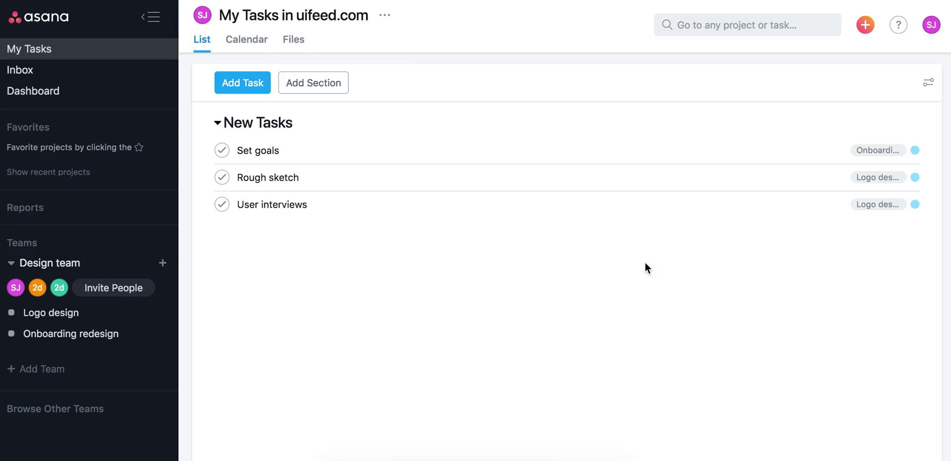 Creating a project on Asana video thumbnail