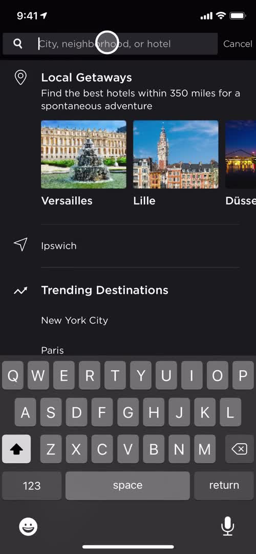 Searching screenshot