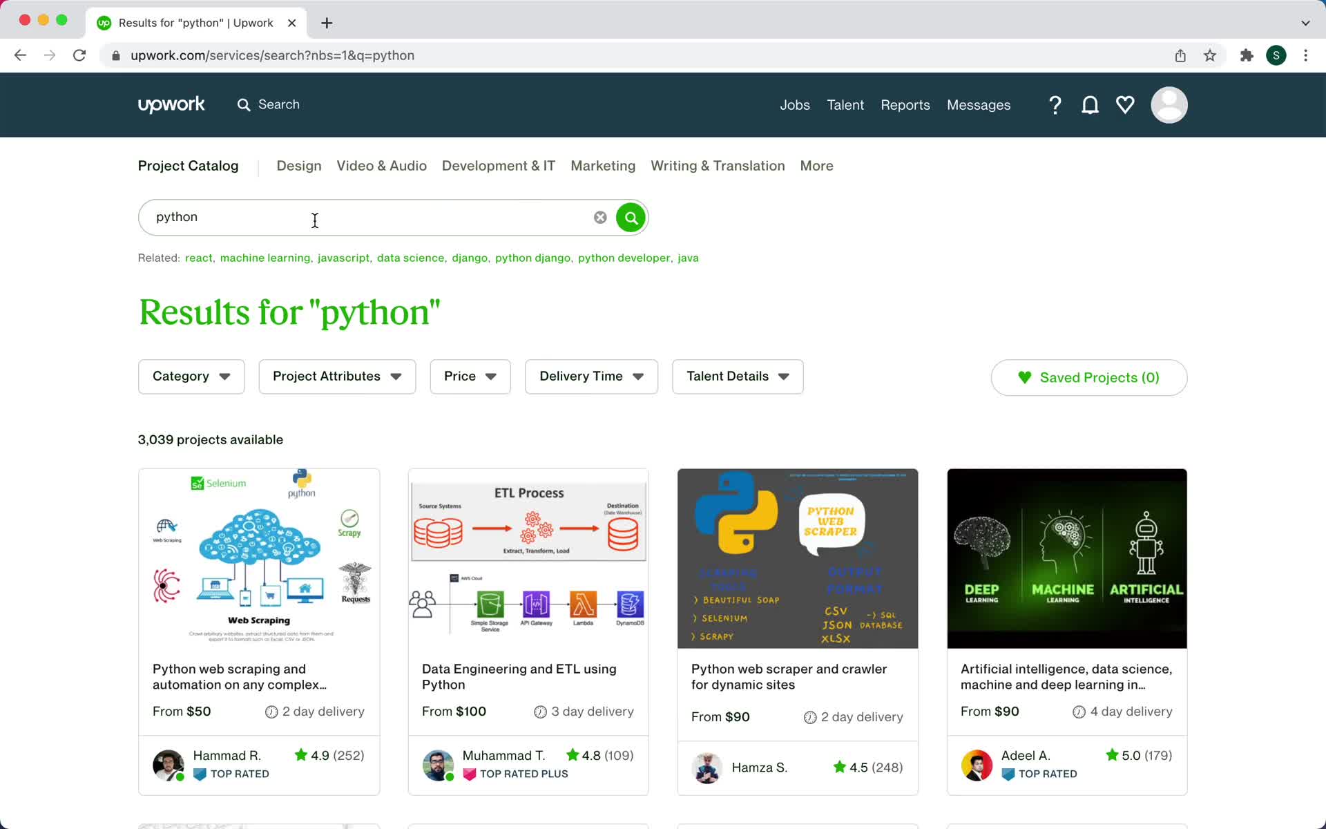 Searching on Upwork video thumbnail