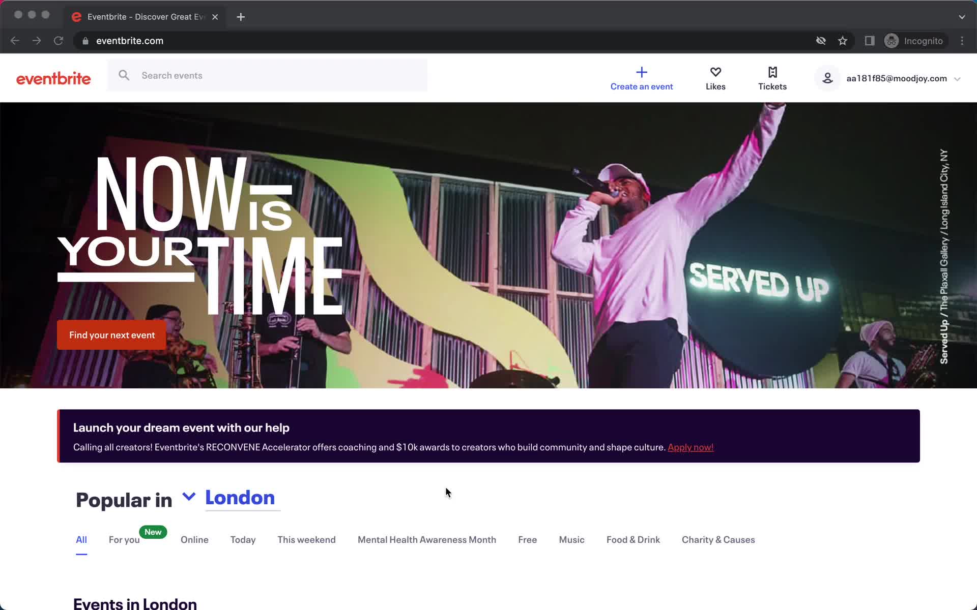 Searching on Eventbrite video thumbnail