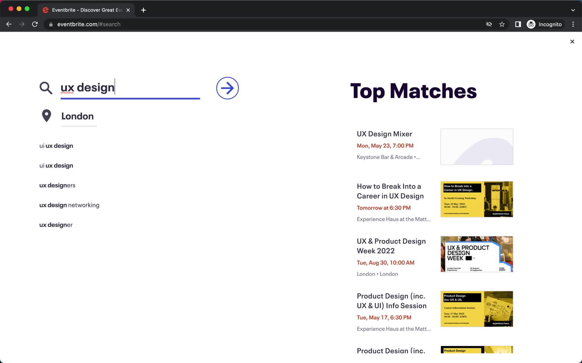 Searching on Eventbrite video thumbnail