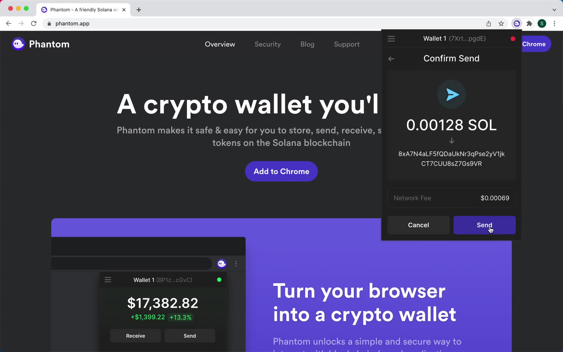 Sending currency on Phantom video thumbnail
