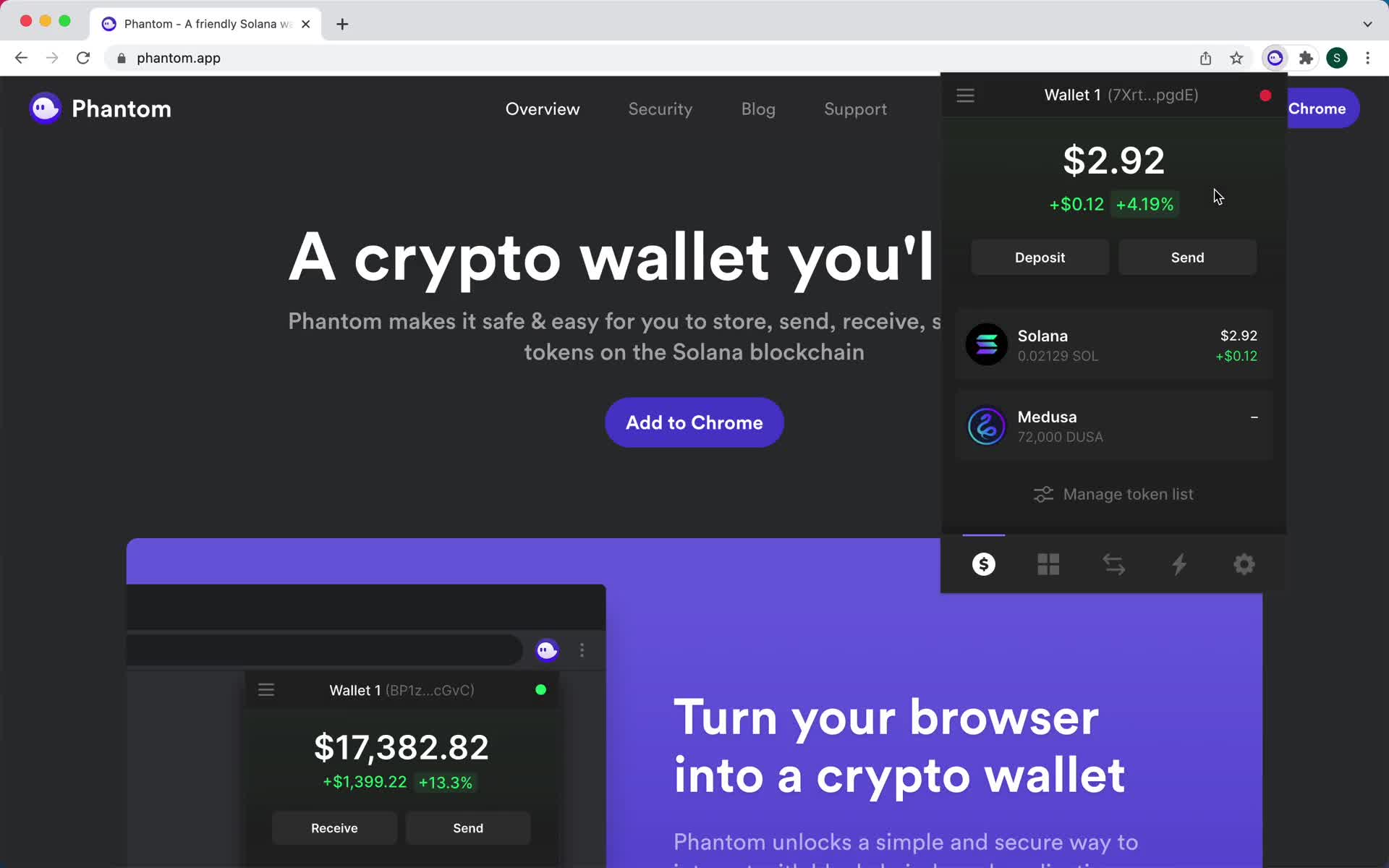 Sending currency on Phantom video thumbnail
