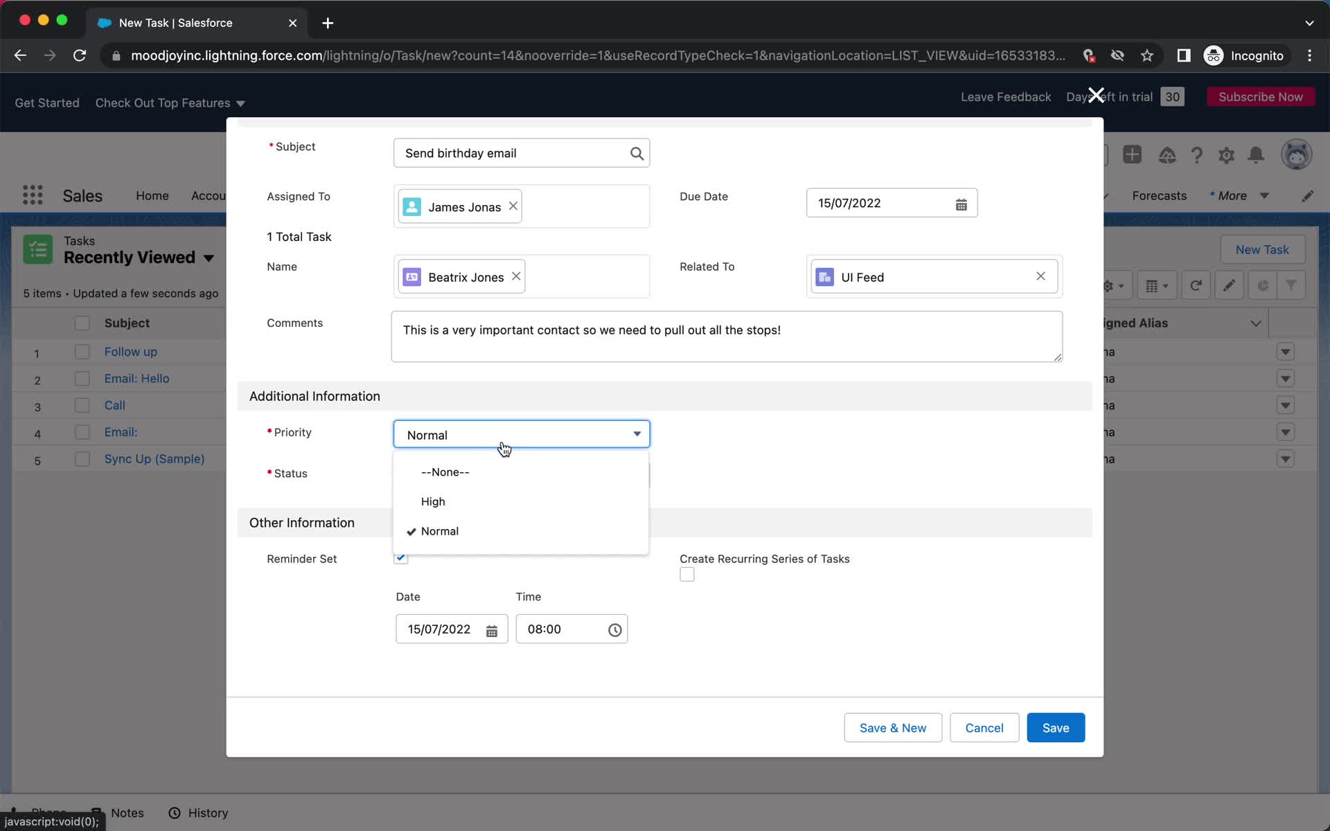 Tasks on Salesforce video thumbnail