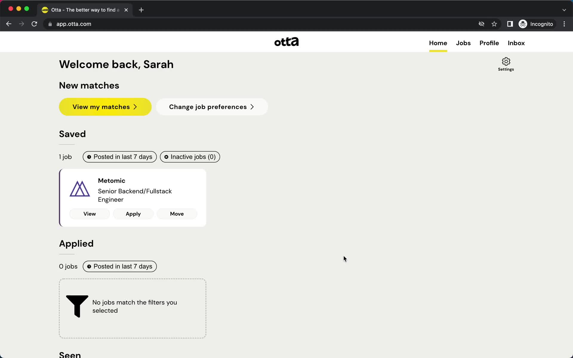 Updating your profile on Otta video thumbnail