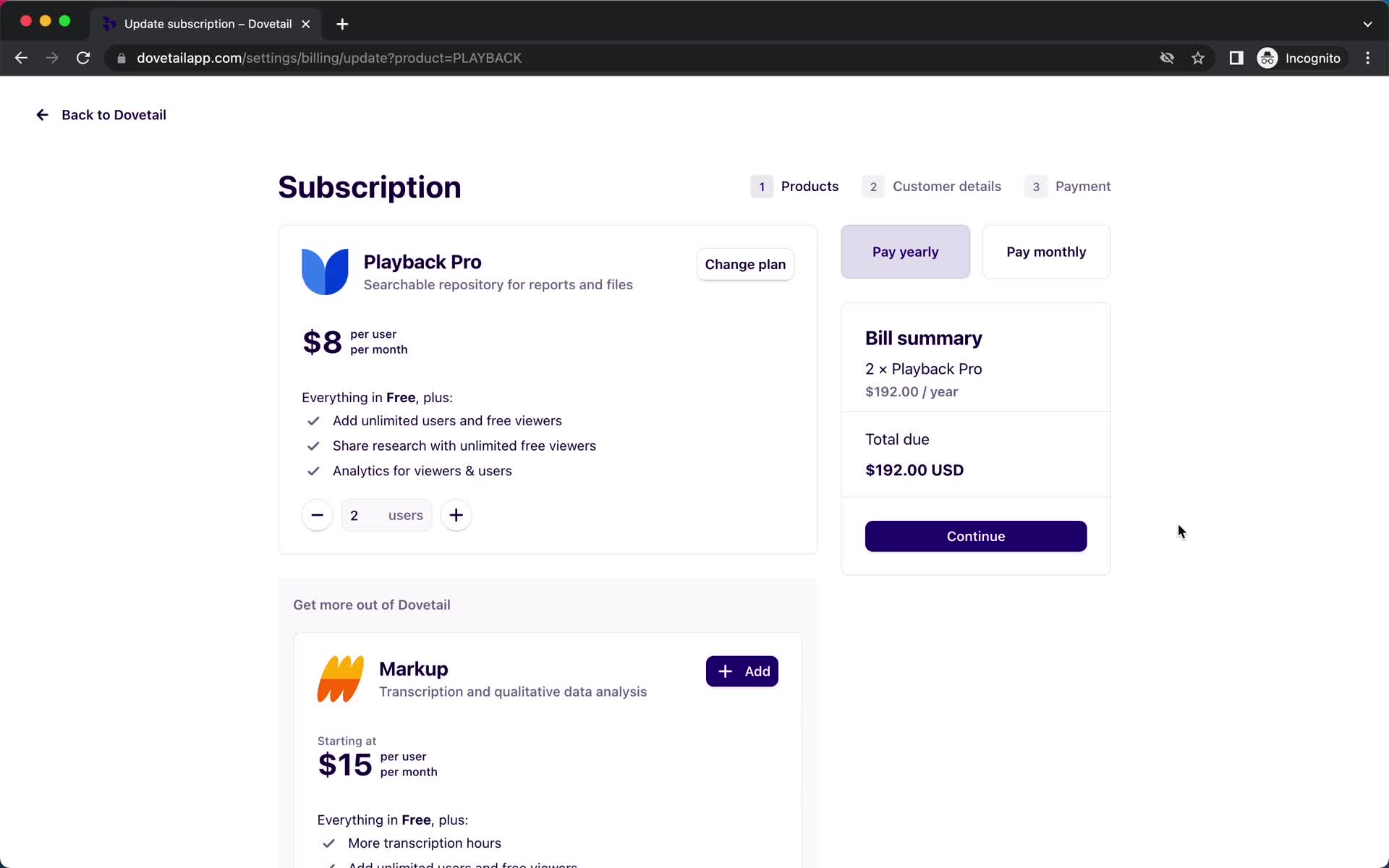 Upgrading your account on Dovetail video thumbnail