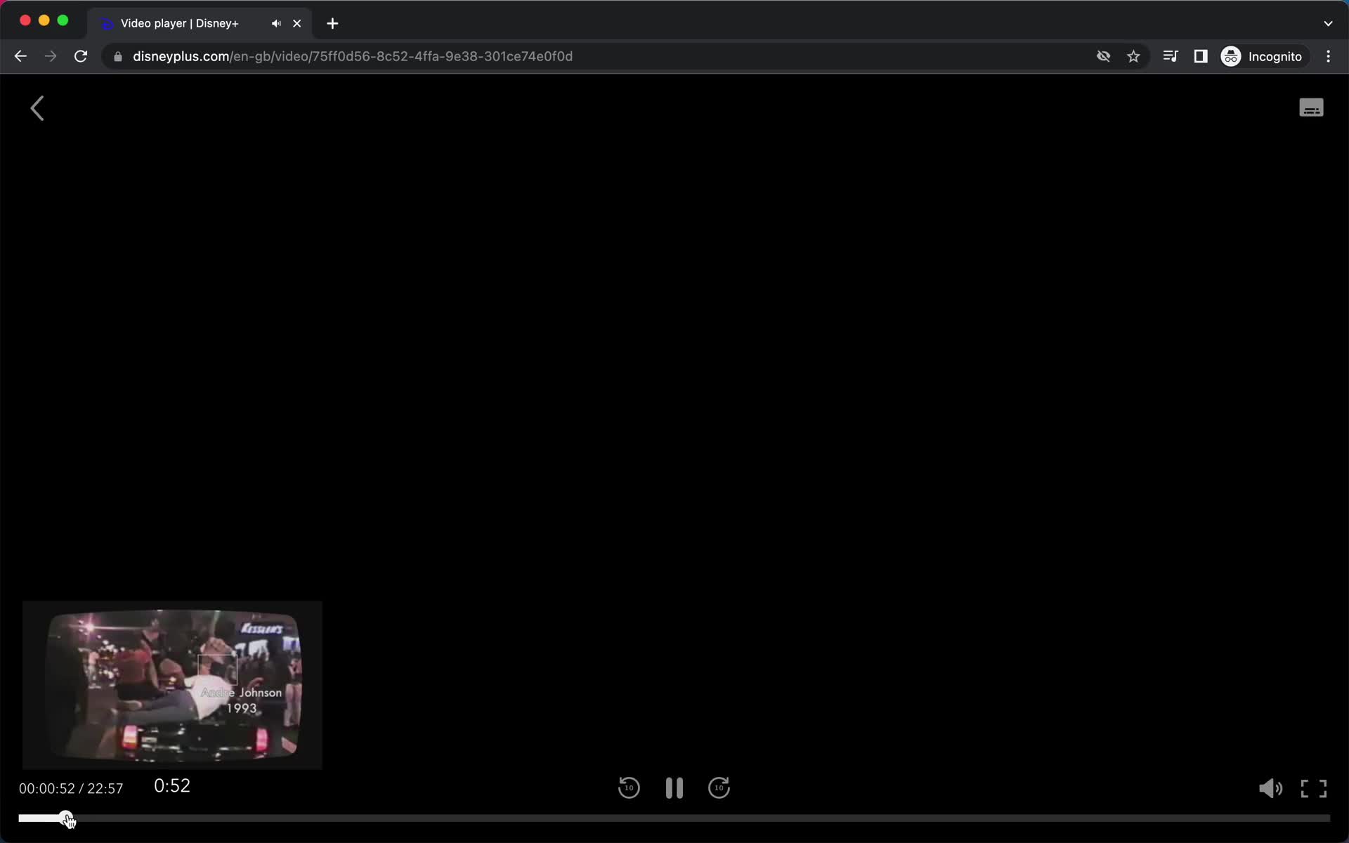 Watching videos on Disney+ video thumbnail