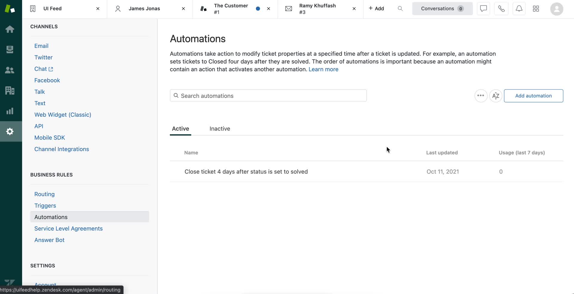 Creating an automation workflow on Zendesk video thumbnail